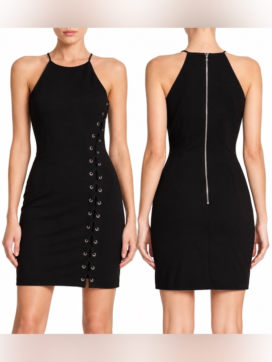 Parker Dresses & Skirts - Parker Florence Lace Up Black Mini Dress Size XS